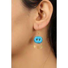 Agai Silver Midyat Süryanı Nazar Boncuğu Model Gümüş Küpe