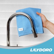 Lilydoro 3'lü Mikrofiber Temizlik Bezi - Cam, Ayna, Mutfak, Tezgah, Ocak  Çok Amaçlı Temizlik Bezi