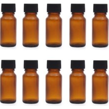 Juniberry 7 Adet 50 ml Amber Kahverengi Cam Şişe Çok Amaçlı Plastik Kapaklı Shot Şişesi 7X50ML