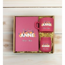 Bk Gift Kişiye Özel İsimli Dtf Anne Temalı Hediye Seti