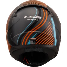 Ls2 Rapıd 2 Extra Mat Gri-Neon Turuncu Kapalı  Kask