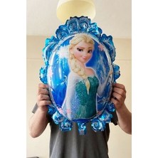 Parti Avm Frozen Elsa Mavi Rakamlı Balon Seti Konfetili Şeffaf Balonlu Karlar Kraliçesi Elsalı Balon Seti