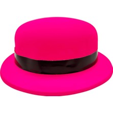 Çerçici Neon Partisi Pembe Renk Melon Plastik Parti Şapkası