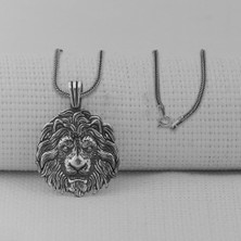 Takıhan Yeleli Aslan 925 Ayar Gümüş Kolye