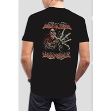 Kuru Kafa Baskılı Siyah Tişört C897