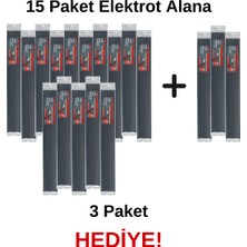 Prolektro Pa Siyah Ince Plastik Kaynak Elektrodu-15 Paket Alana 3 Paket Elektrot Hediye