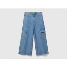 Benetton Kız Çocuk Denim Pantolon