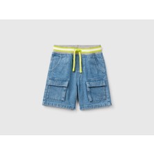 Benetton Erkek Bebek Denim Şort