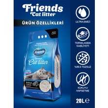 Friends Actived Carbon Topaklaşan 20 Litre Kedi Kumu