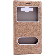 Cepustik Telefon Aksesuarları Galaxy Grand Prime G530 Kılıf Simli Dolce Kapaklı Kılıf