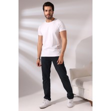 Endies Regular Fit Erkek T- Shirt 19952 Beyaz