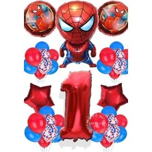 Marvel Spider-Man Spiderman Tema Rakamlı Balon Seti Örümcek Adam Temalı Balon Seti