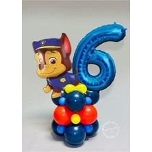 Parti Avm Mavi Rakam Balonlu Paw Patrol Karakterleri Balon Karşılama Seti Pençe Çetesi