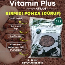 Vitamin Plus Kırmızı Pomza Taşı 10-20MM 5 Litre Volkanik Lav Taşı Cüruf - Akvaryuma Uygun