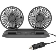 Techmaster Araç Araba Otomobil Mini 2 Li Vantilatör Fan Pervane Soğutucu 12V FAN10