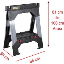 Stanley Katlanabilir Teleskopik Ayarlanabilir Ayaklı Tezgah 1300 kg Dayanıklı Sehpa Masa 1 Takım