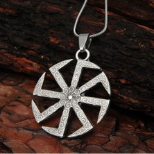 İdol Avm Desenli Çark Erkek Çelik Kolye Takı Aksesuar K24 T5