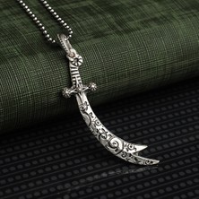 İdol Avm Zülfikar Desenli Kılıç Erkek Kolye Takı Aksesuar K24 T5