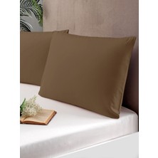 Pierre Cardin 2'Li Pamuk Saten Yastık Kılıfı Kahve