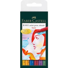 Faber-Castell Pitt Çizim Kalemi Ana Renkler 6'lı 167103