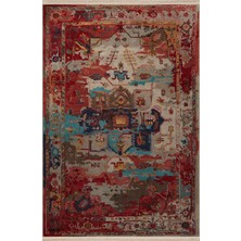 Rugs Modern Çok Renkli Soyut Geleneksel Motif Desenli Kreatif Vintage Dekoratif Halı 2979