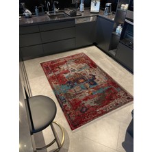 Rugs Modern Çok Renkli Soyut Geleneksel Motif Desenli Kreatif Vintage Dekoratif Halı 2979