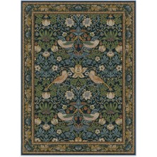 Rugs Modern Doğa Güzelliği Serisi Kuş Ve Botanik Tema Dokuma Taban Dekoratif Halı 1461