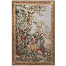 Rugs Modern Çok Renkli Goblen Tasarım Ağaç Ve Insan Desenli Kreatif Vintage Dekoratif Halı 2888