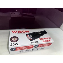 WISON WS-3898 20W Profesyonel Zoomlu Siyah Avcı Feneri Yeniden Şarj Edilebilir 20W