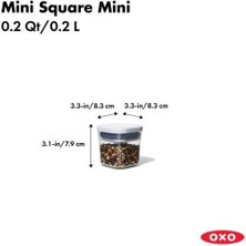 Oxo Gg Pop Saklama Kabı Küçük/mini Boy Kare 0,2 Lt