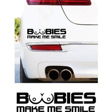 Mıgnatıs Boobies Make Me Smile Oto Araba Cam Sticker Çıkartma, Kamyonlar, Motosikletler Için