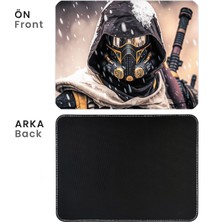 İlyuka 40X30CM Gaming Oyuncu Mousepad Kaymaz Kauçuk Taban Dikişli Kenar Samuray Robot MP034030