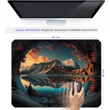 İlyuka 40X30CM Gaming Oyuncu Mousepad Kaymaz Kauçuk Taban Dikişli Kenar Majestic Mountain MP064030