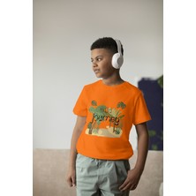 Bubuga Erkek Çocuk %100 Pamuk Premium Journey Baskılı Kısa Kol T-Shirt