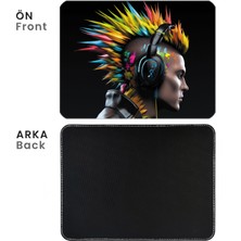 İlyuka 40X30CM Gaming Oyuncu Mousepad Kaymaz Kauçuk Taban Dikişli Kenar Music Style MP084030