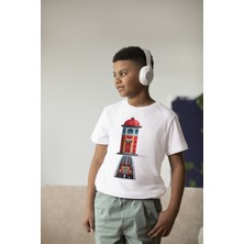Bubuga Erkek Çocuk %100 Pamuk Premium Itfaiye Binası Baskılı Kısa Kol T-Shirt