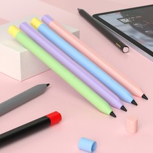 4U Sky Xiaomi Akıllı Kalem (3. Nesil) Için Koruyucu Kılıf Kontrast Renkli Stylus Kalem Kapağı, Çift Kalem Kapaklı-Mor (Yurt Dışından)