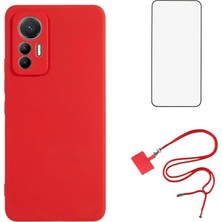 4U Sky Wanlonfeng Rb1 Serisi Xiaomi 12 Lite 5g Kılıf Tpu Telefon Kapağı 3'ü 1 Arada Darbeye Dayanıklı-Kırmızı (Yurt Dışından)