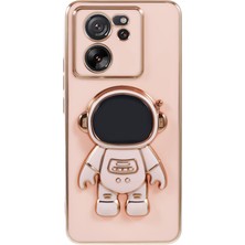 4U Sky Xiaomi 13T Kılıf Galvanik Astronot Tpu Telefon Kapağı-Pembe Için (Yurt Dışından)