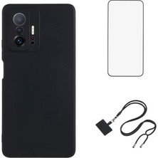 4U Sky Wanlonfeng Rb1 Serisi Xiaomi 11T 5g Tpu Kılıf Ekran Koruyucu + Kordon-Siyah (Yurt Dışından)