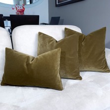 Arasta Design Koyu Hardal Sarısı, 2'Li Set Kırlent Kılıfı,  43x43 Cm