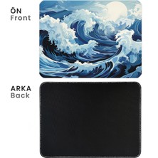 İlyuka 40X30CM Gaming Oyuncu Mousepad Kaymaz Kauçuk Taban Dikişli Kenar Ocean Storm MP144030