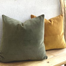 Arasta Design Koyu Hardal Sarısı, 2'Li Set Kırlent Kılıfı,  43x43 Cm