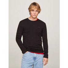 Tommy Hilfiger Erkek Tjm Orjinal Ribotlu Uzun Kollu T-Shirt - Siyah