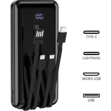 The Wlue 10000 Mah 3in1 2.1A Digital Göstergeli Powerbank