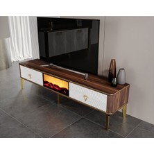 Venüs Smart Sömineli 3'Lü Salon Set Takimi