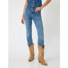 Koton Yüksek Bel Kot Pantolon Skinny Push Up Fit - Skinny Jean