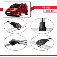 Acpar Fiat Qubo 2008-2017 Arası ile Uyumlu Ace-1 Ara Atkı Tavan Barı Gri 3 Adet Bar