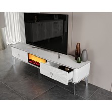 Venüs Smart Sömineli 3'Lü Salon Set Takımı