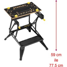 Stanley Ikisi Bir Arada Katlanır Mengene Ayaklı Masa Katlanabilir Çalışma Tezgahı 250 kg 1 Takım